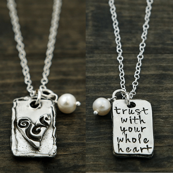The Vintage Pearl Necklace | Trust With Your Whole Heart | Double Sided