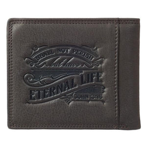 Genuine Leather Men's Wallet | Whoever Believes In Him | John 3:16