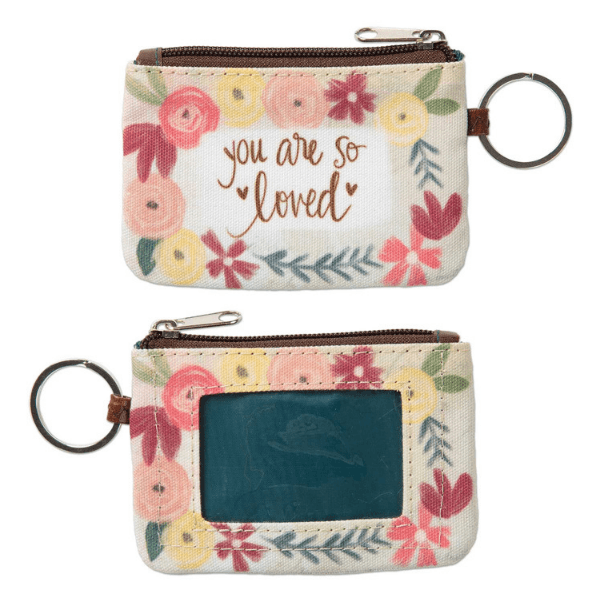 You Are So Loved Handy Zippered ID Wallet and Keychain Combination Clothed with Truth