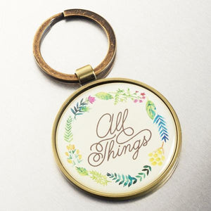 Scripture Verse Keychain | With God All Things are Possible | Matthew 19:26
