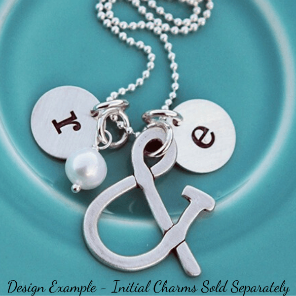 Pearl necklace with initial charm deals