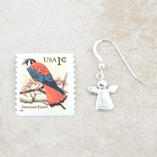 Sterling Silver Guardian Angel Earrings | Psalm 91:11