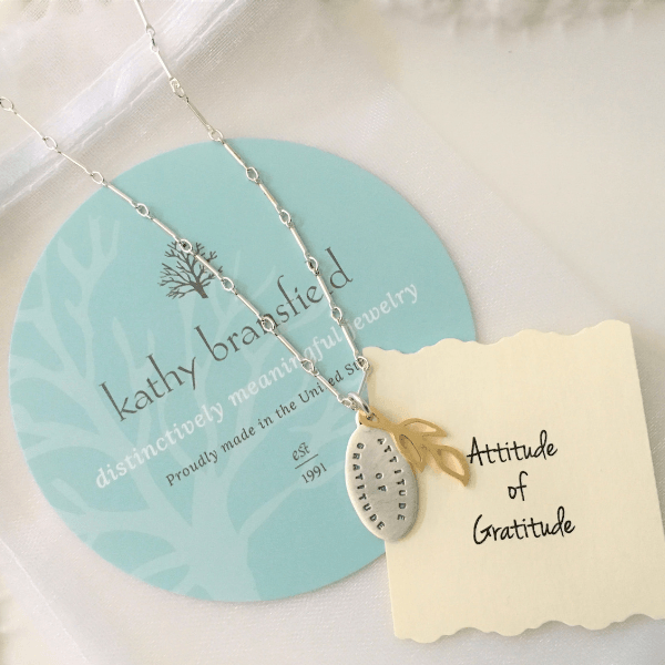 Attitude of Gratitude Sterling Silver Necklace | Kathy Bransfield