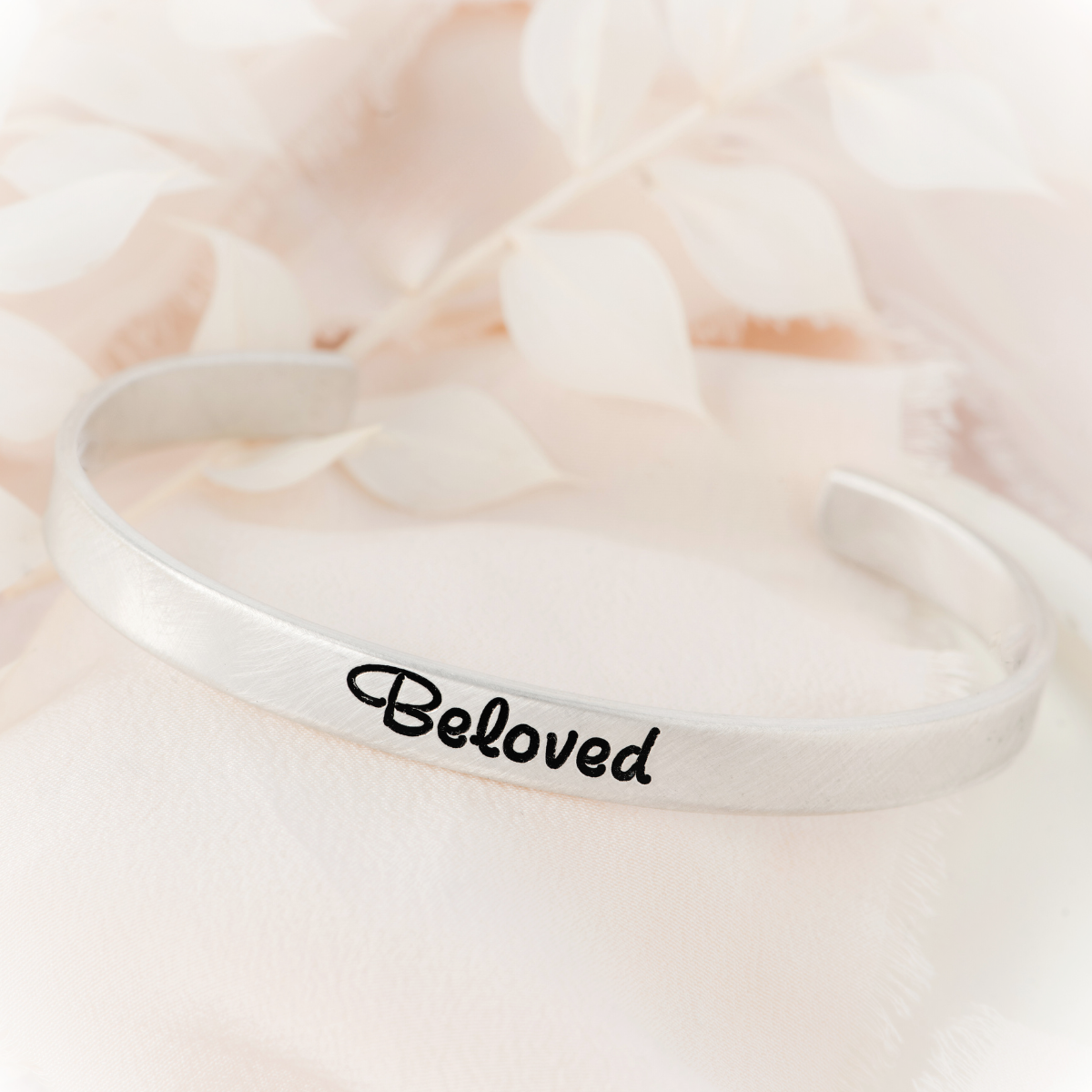 Beloved Engraved Cuff Bracelet | Song of Solomon 6:3 | Sterling Silver or 14k Gold
