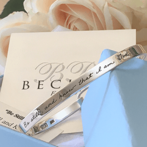 BB Becker Sterling Silver Psalm 46:10 Bracelet | Be Still and Know That I Am God