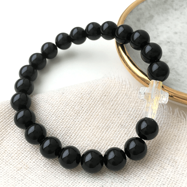 【AEKKI】Winner Onyx Natural Stone Bracelet (約4mm) AEKKI】Winner Onyx Natural Stone Bracelet (約4mm) (AEKKI