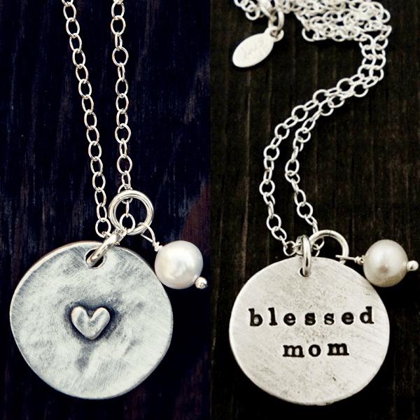 The Vintage Pearl Double Sided Secret Message Necklace | Blessed Mom