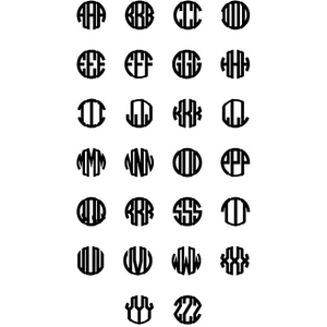 Sterling Silver Monogram Cross Necklace | Triple Letter Block