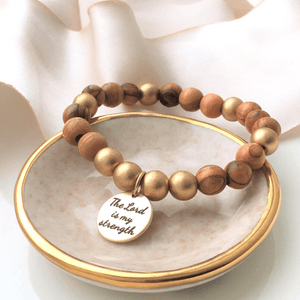 Holy Land Olive Wood Bracelet II | Engraved Scripture & Custom Options
