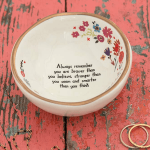 Natural Life Braver Than You Believe Ring Dish | Jewelry Trinket Bowl