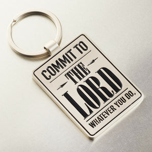 Scripture Verse Keychain | Commit to the Lord |  Proverbs 16:3