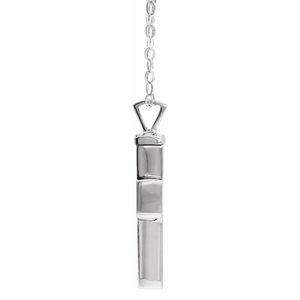 Sterling Silver Ash Holder Necklace | Outlined Cross | Cremation Jewelry