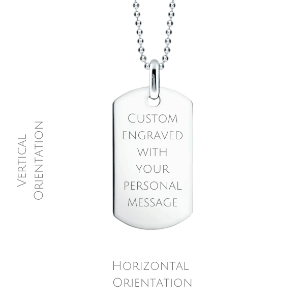 Customizable Dog Tag Necklace - Silver in LDS Dog Tags on
