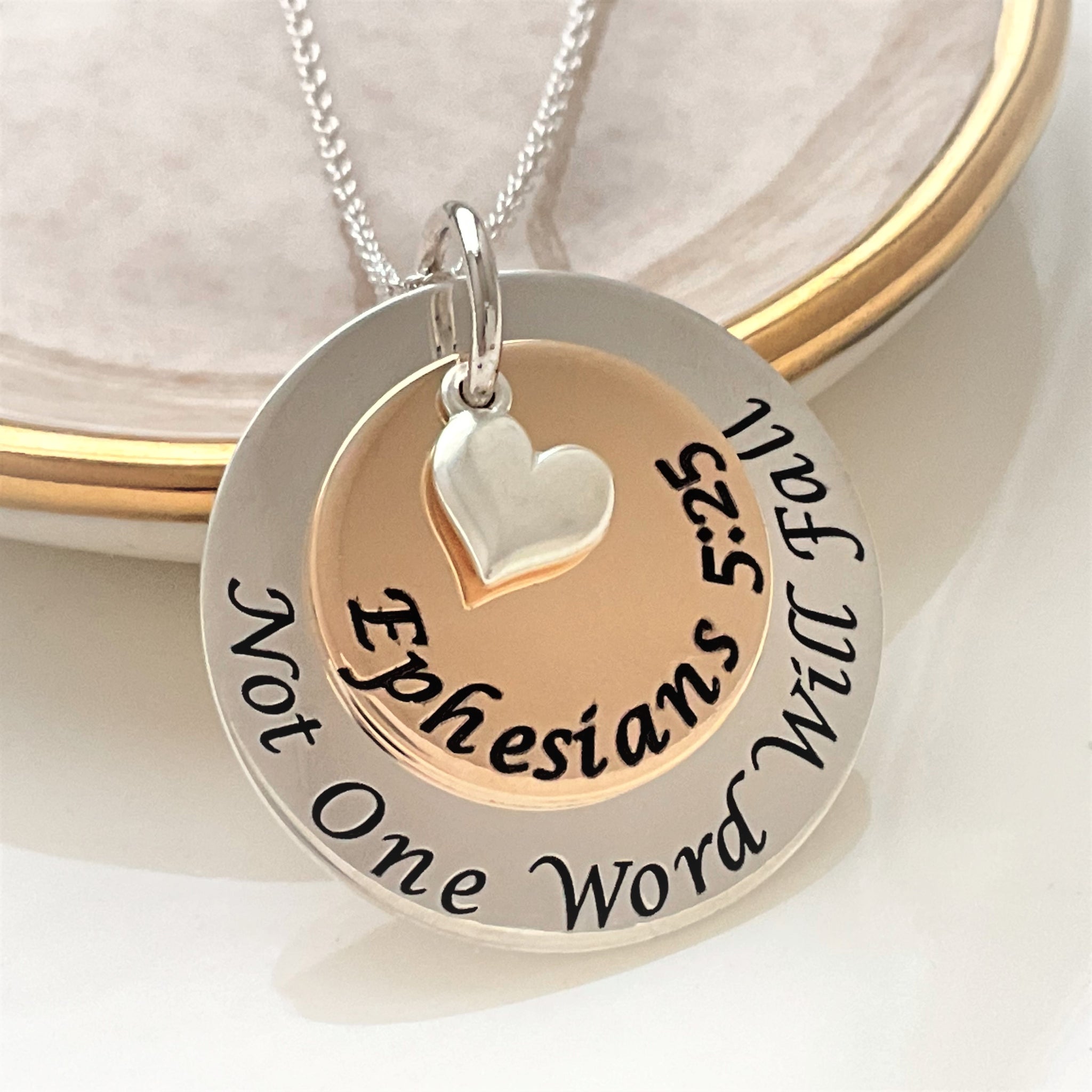 Custom Engraved Sterling Silver Necklace
