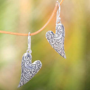 Handcrafted Sterling Silver Earrings | Dove Wings