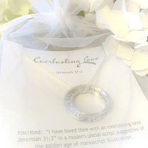 Everlasting Love Sterling Silver Mobius Twist Necklace | Jeremiah 31:3