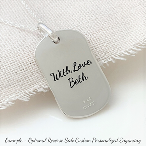 Example Optional Reverse Side Custom Personalized Engraving