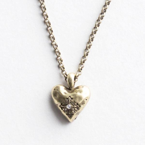 A Little Faith Goes A Long Way Story Heart Necklace