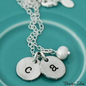 Fine Pewter Initial Charms | Alphabet Letter Disc Charm