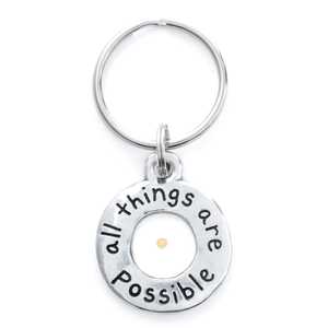 All Things are Possible Mustard Seed Faith Christian Keychain