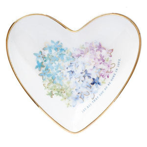 Let All That You Do Be Done In Love Floral Heart Trinket Dish | 1 Corinthians 16:4