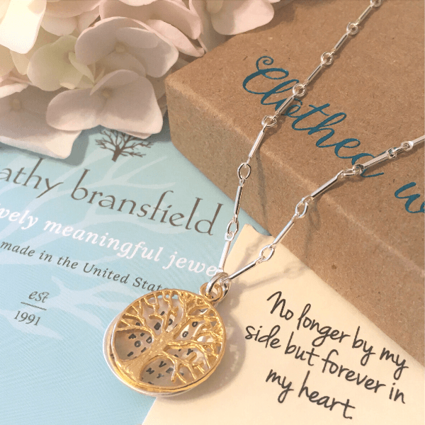 Forever in My Heart Sterling Silver Memorial Necklace | Kathy Bransfield