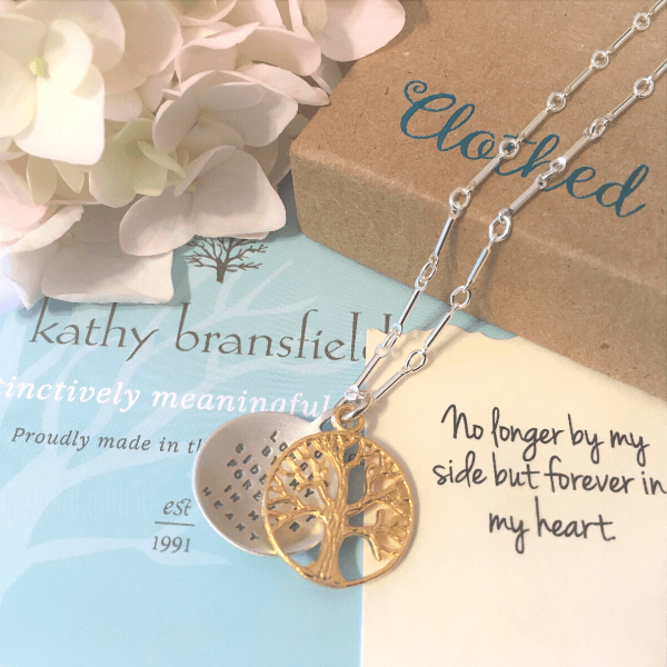 Store 925 STERLING Kathy Bransfield memorial loss of loved one pendant necklace 17