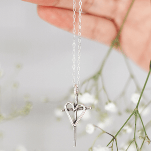 For God So Loved the World Sterling Silver Cross Necklace | The Vintage Pearl