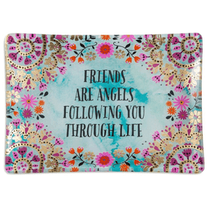 Natural Life Trinket Dish | Friends Are Angels Following You Through Life