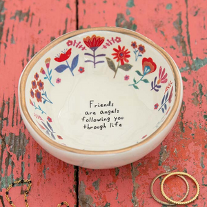 Friends Are Angels Following You Through Life Ring Dish
