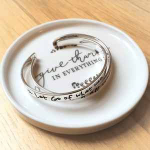 Give Thanks in Everything Jewelry Trinket Dish | 1 Thessalonians 5:18
