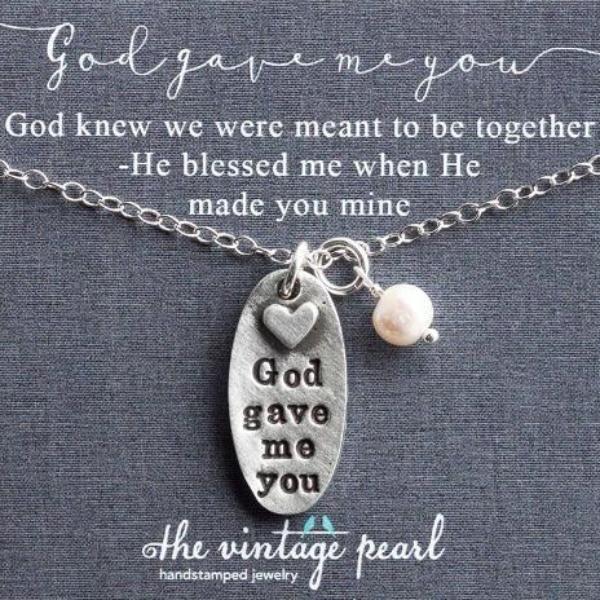 God Gave Me You Fine Pewter Necklace | The Vintage Pearl
