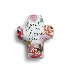 God is Love Artful Cross Pocket Token | 1 John 4:8