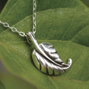 Sterling Silver Goodness Triumphs Necklace | Spring Leaf of Rebirth