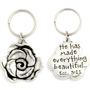 He Has Made Everything Beautiful Flower Keychain | Ecclesiastes 3:11