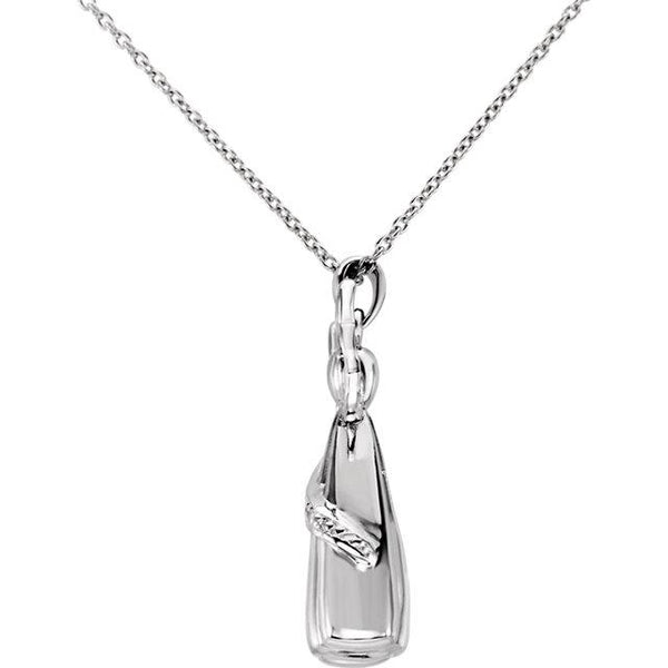 Sterling Silver Ash Holder Necklace Heavenly Angel Cremation Jewel Clothed with Truth