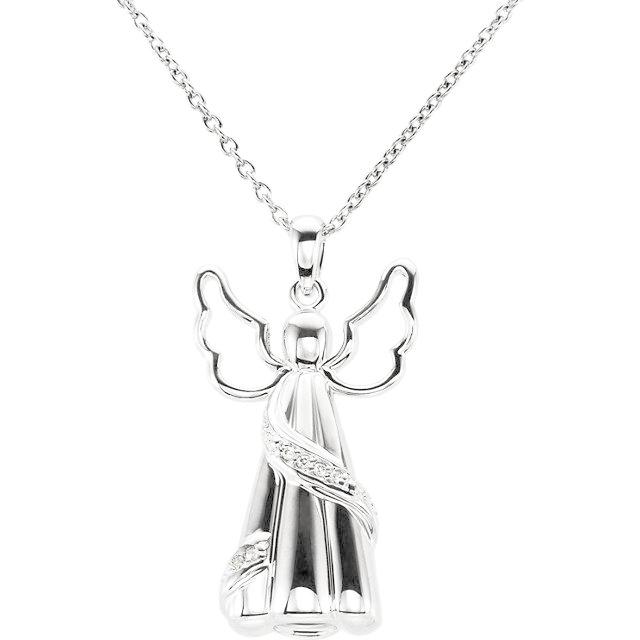 Sterling Silver Ash Holder Necklace Heavenly Angel Cremation Jewel  Clothed with Truth