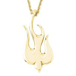 14k Gold Necklace | Holy Spirit Dove | Flame