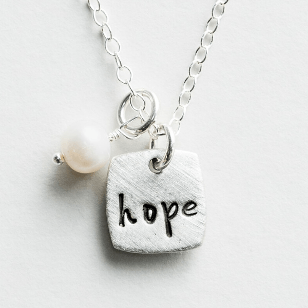 Hope in the Lord Fine Pewter Anchor Necklace | The Vintage Pearl