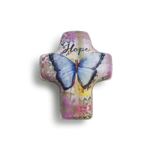 Hope Butterfly Artful Cross Pocket Token