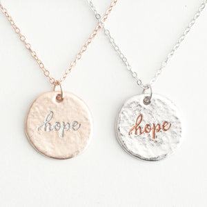 Hope (In) Courage Friendship Necklace Set | Wear One Share One | Hebrews 6:19