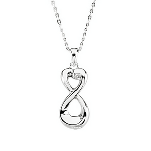Sterling Silver Ash Holder | Infinite Love Memorial Necklace | Cremation Jewelry