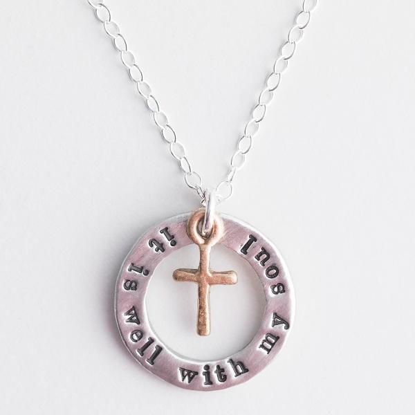 It Is Well With My Soul Necklace The Vintage Pearl Made in the