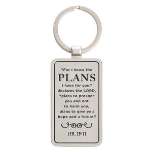 Scripture Verse Keychain | For I Know the Plans |  Jeremiah 29:11