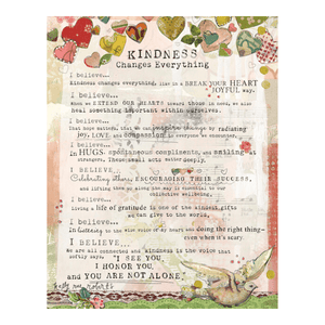 Kelly Rae Roberts Kindness Changes Everything Manifesto Matted Print | Artist Signed