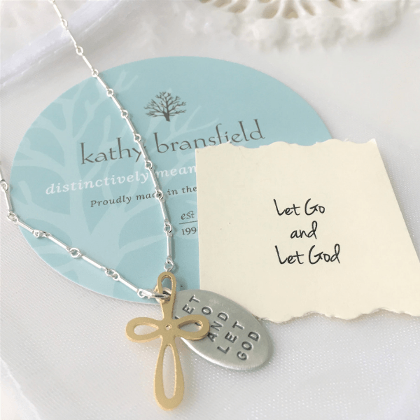 Let Go and Let God Sterling Silver Necklace | Kathy Bransfield