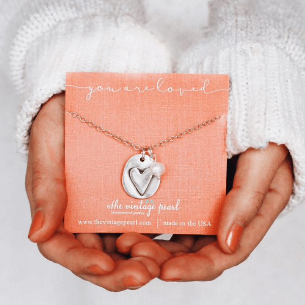 You Are Loved Fine Pewter Necklace | The Vintage Pearl
