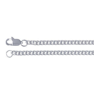 Men's Sterling Silver Curb Chain 20" or 24" Length