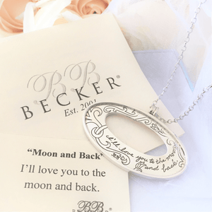 I'll Love You to the Moon & Back Sterling Silver Pendant Necklace | BB Becker