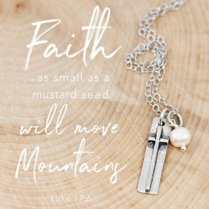 Faith of a Mustard Seed Fine Pewter Necklace | The Vintage Pearl